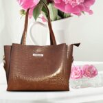 Buy Carrylux Large Capacity Croco Pattern Tote Bags For Womens Big Purses And Handbags Ladies Big Shoulder Bag From ( Brown ) - Image 6