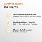 V-Guard Voltino Max Digi TV Stabilizer | Applicable for Smart TVs up to 140cm (55'') +Set Top Box,Home Theatre/Gaming Console |Seven Segment Digital Display | 2 Year Warranty by V-Guard | Black  : Home & Kitchen - Image 4