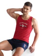 Buy U.S. POLO ASSN. Men's Cotton Solid Regular Fit Fashion Vest (OEV02-PL_Red, Medium - Image 2