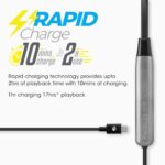 ZEBRONICS Zeb Evolve Wireless Bluetooth in Ear Neckband Earphone, Rapid Charge, Dual Pairing, Magnetic earpiece,Voice Assistant with Mic (Gray)  : Musical Instruments - Image 2