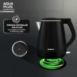 Havells Aqua Plus Electric Kettle 1.2 Litre, 1250 Watt | 304 Stainless Steel Inner Body | Cool Touch Body | Auto Shut-Off |Wider Mouth| 2 Year Warranty (Black)  : Home & Kitchen - Image 2