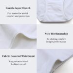 Buy DIVING DEEP Women's Briefs, 4 Pack, High Waisted Underwear, Comfortable Cotton Panties (B, Purple, Grey, Blue) (XL) - Image 6