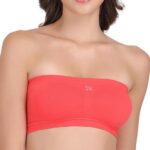 Buy Bhole treader Women’s Cotton Solid Wire-Free Strapless Bandeau Bra – Full Coverage Tube Bra for Daily Comfort Soft Breathable Fabric Perfect for Layering Casual Wear (Coral) - Image 5