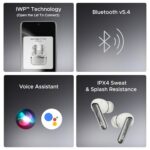 boAt Airdopes 111v2, Premium Leather Finish, 4Mics ENx,50HRS Battery, Free Music Streaming,13mm Drivers,Fast Charge,Dual Pair, Bluetooth Earbuds, TWS Ear Buds Wireless Earphones with mic (Ivory White)  : Electronics - Image 10