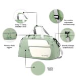 Buy Storite Nylon 54 Cm Imported Multi Purpose Travel Duffle Bag for Women with Dry and Wet Pocket, Lightweight Waterproof Backpack Carry Luggage Bag with Shoe Compartment (Pista Green, 53 x 23 x 24 cm) - Image 3