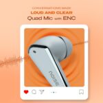 Noise Buds N1 in-Ear True Wireless Earbuds with Chrome Finish, 40H of Playtime, Quad Mic with ENC, Ultra Low Latency(Up to 40 Ms), Instacharge(10 Min=120 Min), BT V5.3(Ice Blue)  : Electronics - Image 5