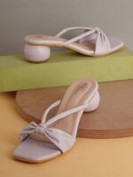 Buy TRYME Casual and Classy Purple Kitten Heel Fashion Chunky Heel Sandals Light Weight Comfortable & Trendy Block Heels for Girls & Women - Image 2