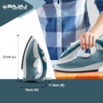 Buy Bajaj MX 3 Neo Steam Iron | 1250 Watts Power For Faster Ironing | Vertical & Horizontal Ironing | Spray Function | Anti-Bacterial & Non-Stick Soleplate Coating | 2-Yr Warranty By Bajaj 【Blue】 Online at Low Prices in India -  - Image 5