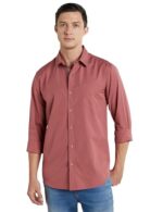 Symbol Premium Men's Casual Cotton Poplin Shirt (Regular Fit) (Dusky Pink_S)  : Clothing & Accessories