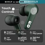 GOBOULT Z20 Truly Wireless Bluetooth Ear Buds with 51H Playtime, Zen™ Calling ENC Mic, Made in India, Low Latency Gaming, Touch Controls, Rich Bass Drivers, TWS Earbuds Bluetooth Wireless (Pine Green)  : Electronics - Image 8