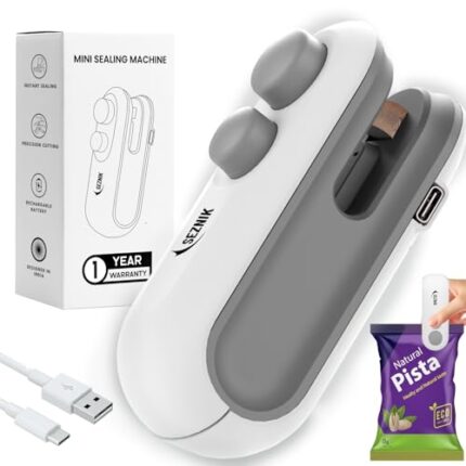 Buy Seznik Sealing Machine for Food Packets - Portable Handheld Sealing for Food Packets, Snacks, Chips, Fresh Storage - Mini Sealing Machine, 1 YEAR Warranty (White) Online at Low Prices in India - 