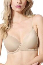 Buy Van Heusen Women T-Shirt Bra - Polyamide Elastane - Plush Back No Slip Strap, Flexi Wire, Padded, Full Coverage, High Stretch_22003_Skin_36D
