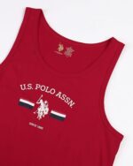 Buy U.S. POLO ASSN. Men's Cotton Solid Regular Fit Fashion Vest (OEV02-PL_Red, Medium - Image 3