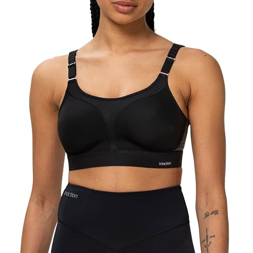 41joO3NY72L.jpg Buy Triumph Wire-Free Sports Bra for Women| Non-Padded Activewear | Breathable Stretch Fabric | Adjustable Straps | Hook and Eye Closure | Workout for Gym Yoga Running Fitness | Black | 32C | Pack of 1 - Image 1