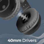 ZEBRONICS THUNDER Bluetooth 5.3 Wireless Headphones with 60H Backup, Gaming Mode, Dual Pairing, ENC, AUX, Micro SD, Voice assistant, Comfortable Earcups, Call Function(Black)  : Electronics - Image 2