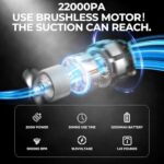 TEKCOOL 4-in-1 Keyboard Vacuum Cleaner Wireless Handheld,13000PA High Power Car Vacuum Cleaner with 180W Super Fast Charging and Multi-Nozzle for Office, PetCar, Home  : Car & Motorbike - Image 4