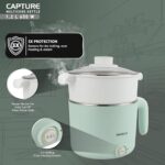 Havells Capture 1.2 L Multi-Cook Electric Kettle with Steamer | 650W |304 Stainless Steel Inner Body|Cooks Noodles, Rice, Milk | Cool-Touch Body | 2-Year Warranty (Green)  : Home & Kitchen - Image 7
