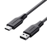 Ambrane Unbreakable 3A Fast Charging 1.5m Braided Type C Cable for Smartphones, Tablets & other Type C devices, 480Mbps Data Sync, Quick Charge 3.0 (RCT15A, Black)  : Computers & Accessories