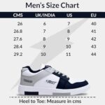 Buy BRUTON Premium Casual Sneaker Shoes with Synthetic Upper Lightweight Comfortable Mid Top Sneaker Shoes for Men's & Boy's -8 UK White/Black - Image 6
