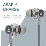 boAt Rockerz 113 (2025 Launch), 40 Hrs Playback, Dual Pair, Fast Charge, Enx Tech, Low Latency, Magnetic Buds, Bluetooth Neckband, Wireless with Mic in Ear Earphones(Ash Grey)  : Electronics - Image 6