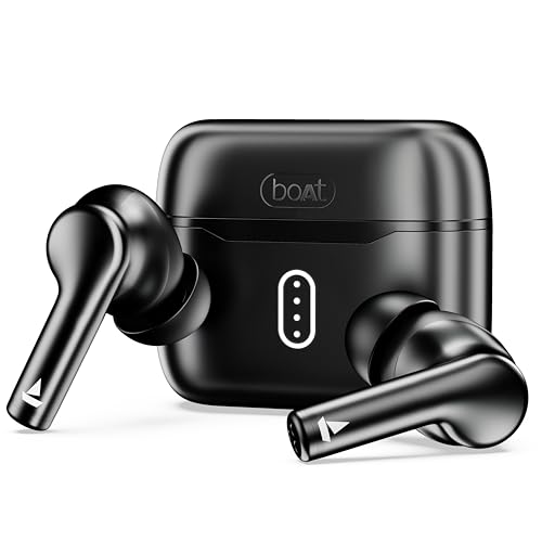 41m1J3lqAYL.jpg boAt Airdopes 141 Pro Buds, 13mm Drivers, Metallic Finish, 60HRS Battery, 4Mics ENx, Fast Charge, IPX5, v5.3 Bluetooth TWS in Ear Earbuds Wireless Earphones with mic (Obsidian Black) : Electronics - Image 1