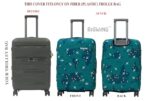 BIGWING Protective Cover in Polyester Fabric with Map Print for | 24' Inch 65 cm Medium Size | Hard Luggage Trolley Bag Cover (Fits Only On Fiber - Plastic Trolley Bag) Turquoise Color  : Fashion - Image 5