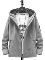 Buy Jackets | Bomber Jacket For Men | Lightweight Outwear Sportswear Bomber Standard Length Jacket (J-9-Grey-L) - Image 6