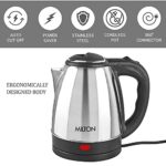 Milton Euroline Go Electro 2.0 Stainless Steel Electric Kettle, 1 Piece, 2 Litre, Silver, Power Indicator, 1350 Watts, Auto Cut-off, Detachable 360 Degree Connector, Boiler for Water, Instant Noodles  : Home & Kitchen - Image 2