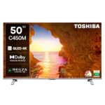 TOSHIBA 126 cm (50 inches) C450ME Series 4K Ultra HD Smart QLED TV 50C450ME (Silver)  : Electronics