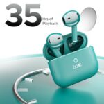 boAt Airdopes Joy, 35Hrs Battery, Fast Charge, IWP Tech, Low Latency, 2Mic ENx, Type-C Port, v5.3 Bluetooth Earbuds, TWS Ear Buds Wireless Earphones with mic(Dark Cyan)  : Electronics - Image 2