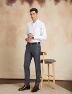 Symbol Premium Men's Cotton Non-Iron Formal Shirt (Regular Fit | Solid) (SP-M-S24-FS-02_White_46)  : Clothing & Accessories - Image 3