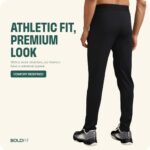Boldfit Men's Black Slim Fit Joggers, Size 30, Summer Track Pants for Men & Boys, Multipurpose Activewear, Night Pants  : Clothing & Accessories - Image 7
