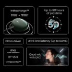 Noise Newly Launched Buds Verve 2 in-Ear True Wireless Earbuds with Chrome Finish, 50H of Playtime, Quad Mic with ENC, 13Mm Driver, Instacharge(10 Min=200 Min), BT V5.3(Stone Beige)  : Electronics - Image 2