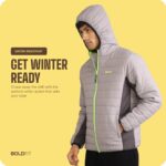 Buy Boldfit Polyester Men's Padded Standard Length Jacket (Bomberjacketl-501_Grey Charcoal) - Image 4