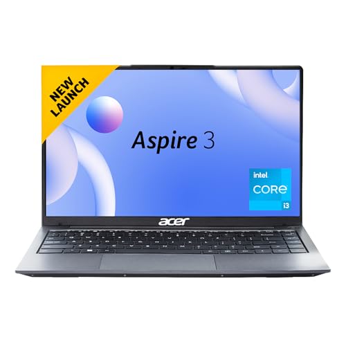 41rnQIQD2FL.jpg Acer Aspire 3 Intel Core i3-1215U Processor Laptop with 35.56 cm (14") Full HD LED-Backlit IPS Display (16 GB RAM/512 GB SSD/WiFi 6/Intel Graphics/Win11 Home/65W) A324-51, Steel Gray, 1.45KG : Electronics - Image 1
