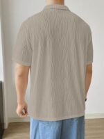 Leriya Fashion Cotton T-Shirt for Men – Soft Breathable Fabric | Regular Fit Half Sleeve Collar Tee for Summer Casual Wear (Available in Plus Size and Combo Pack of 2) Beige  : Clothing & Accessories - Image 2