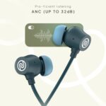 Noise Airwave Pro Bluetooth in Ear Neckband with Upto 32 dB ANC, 60H of Playtime, Dual Device Pairing, 3 Mic ENC for Calling, Low Latency(Upto 40ms), 13mm Driver (Metallic Blue)  : Musical Instruments - Image 3