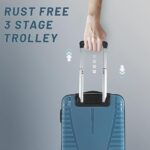 Buy Aristocrat Airpro 55 cms Small Cabin Polypropylene Hardsided 8 Wheels Luggage/Suitcase/Trolley Bag- Coral Teal Blue | 7-Year Warranty - Image 2