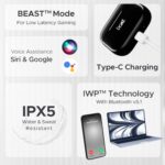 boAt Airdopes 163 in Ear Earbuds (Active Black) - Image 7