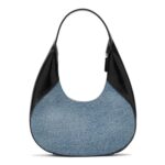 Buy Miraggio Gaby Denim Hobo Shoulder Bag for Women (Denim & Black) - Image 4