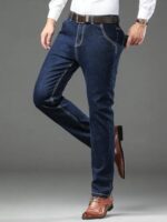 Buy URBAN POCKETS Jeans for Men | Denim Pants with Straight Fit & Formal Look (Regular-D.Blue-U08-32) - Image 2