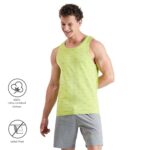 FCUK Men's Regular Fit Fashion Vest (Hackney_Green AOP L)  : Clothing & Accessories - Image 2