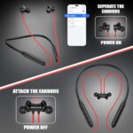 Kratos N4 Bluetooth Neckband with 25H Playtime, Deep Bass, Stereo Sound, HD Calls, Magnetic Earbuds, Type-C Fast Charging, Rich Audio, Hollow Switch for Comfort & Style  : Electronics - Image 4