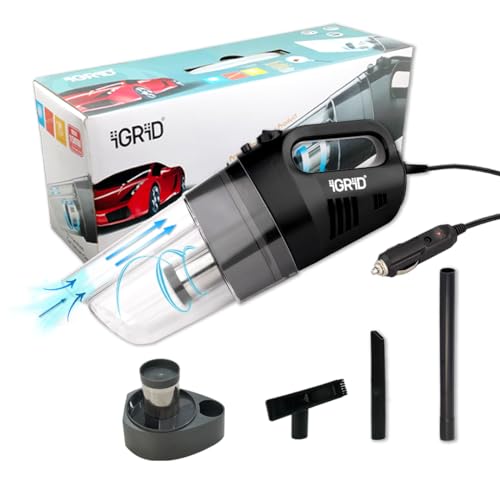 41xCL7fhnL.jpg iGRiD Car Vacuum Cleaner, 150W & 4000PA Suction Power, Hepa Filter, Light Weight, Long Cord & Compact : Car & Motorbike - Image 1