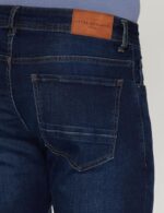 Peter England Men's Classic Tapered Stretchable Twill Jeans, Mid Rise, 36 Dark Blue  : Clothing & Accessories - Image 5