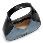 Buy Miraggio Gaby Denim Hobo Shoulder Bag for Women (Denim & Black) - Image 6
