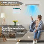 Everest 4 KVA Deluxe Voltage Stabilizer Used Upto 1.5 ton AC (Working Range  170 V to 270 V),(White) for Inverter AC & Normal AC. : : Home & Kitchen - Image 3