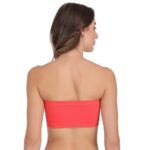 Buy Bhole treader Women’s Cotton Solid Wire-Free Strapless Bandeau Bra – Full Coverage Tube Bra for Daily Comfort Soft Breathable Fabric Perfect for Layering Casual Wear (Coral) - Image 4