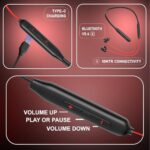 Kratos N4 Bluetooth Neckband with 25H Playtime, Deep Bass, Stereo Sound, HD Calls, Magnetic Earbuds, Type-C Fast Charging, Rich Audio, Hollow Switch for Comfort & Style  : Electronics - Image 5
