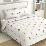 Buy Haus & Kinder Pure Cotton Queen Size Bedsheet with 2 Pillow Cases, 186 TC Bedsheet for Double Bed, 90X100 Inches Bed Sheet-Garden of Joy Online at Low Prices in India - 